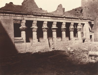 Philae, Innenhof, Westkolonnade von Louis de Clercq