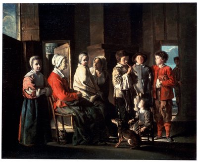 Der Besuch bei der Großmutter, 1645 von Louis le Nain