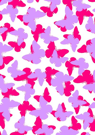 Geschichtete Schmetterlinge (digital) von Louisa Hereford