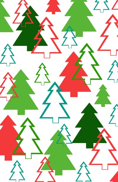 Überlagerte Weihnachtsbäume von Louisa Hereford