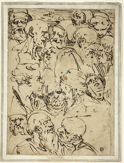 Kopfskizzen von Luca Cambiaso