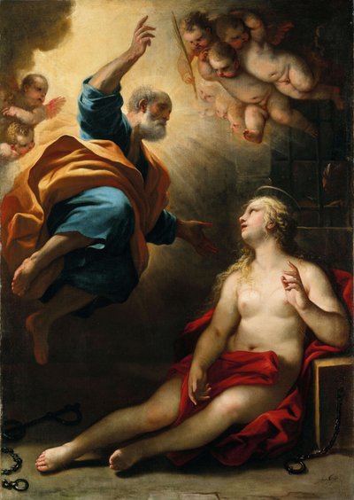Der heilige Petrus heilt die heilige Agatha von Luca Giordano