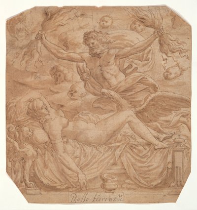 Jupiter und Semele von Luca Penni