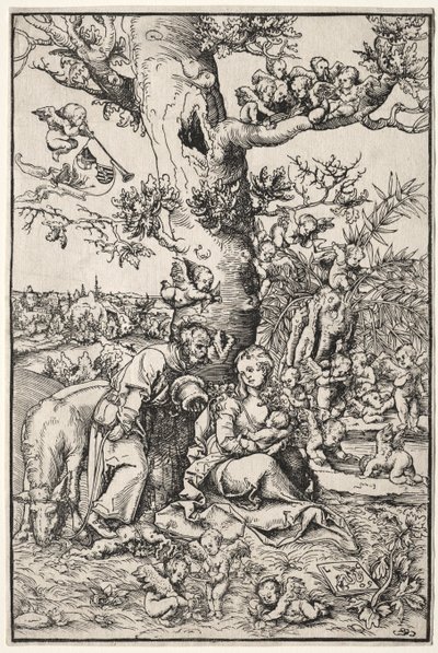 Ruhe auf der Flucht nach Ägypten von Lucas Cranach