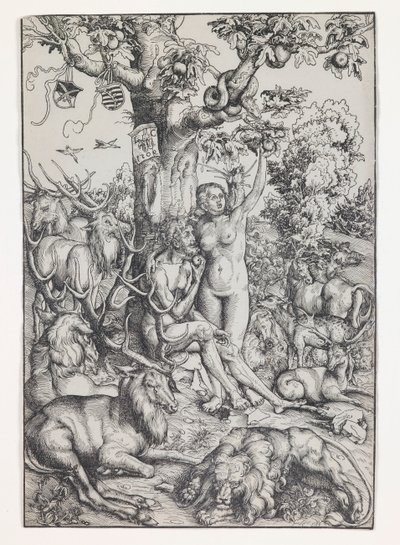 Adam und Eva im Paradies von Lucas Cranach the Elder