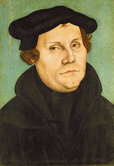 Luther als Professor, 1529 von Lucas Cranach the Elder