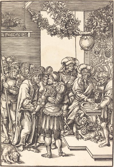 Pilatus wäscht seine Hände von Lucas Cranach the Elder