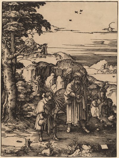 Abraham geht, um Isaak zu opfern von Lucas van Leyden