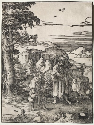 Abraham geht, um Isaak zu opfern von Lucas van Leyden