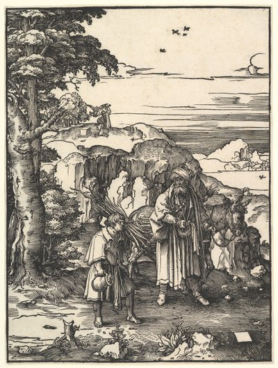 Abraham geht, um Isaak zu opfern von Lucas van Leyden