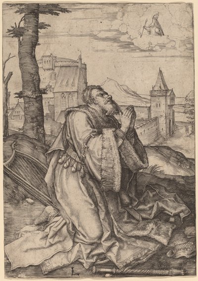 David beim Beten von Lucas van Leyden