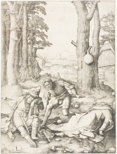 Mohammed und der Mönch Sergius von Lucas van Leyden