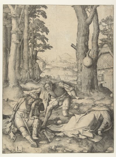 Mohammed und der Mönch Sergius von Lucas van Leyden