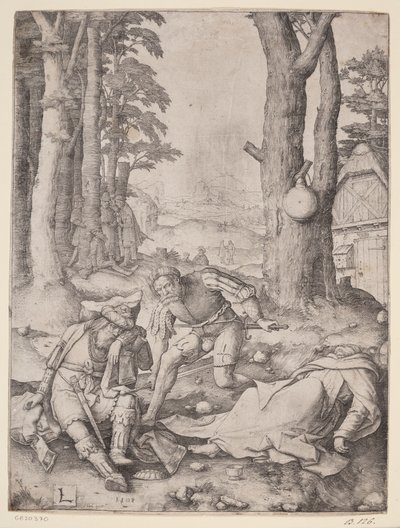 Muhammed und der Mönch Sergius von Lucas van Leyden