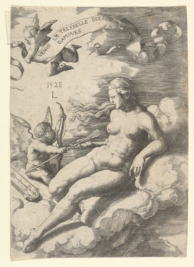 Venus und Amor, 1528 von Lucas van Leyden