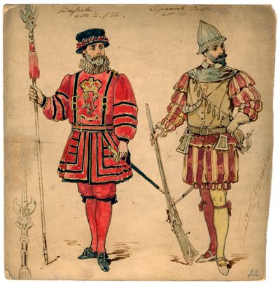 Beefeater und spanischer Soldat von Lucien Besche