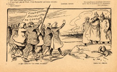 Le Rire rouge, Satirisch in Schwarz-Weiß von Lucien Metivet