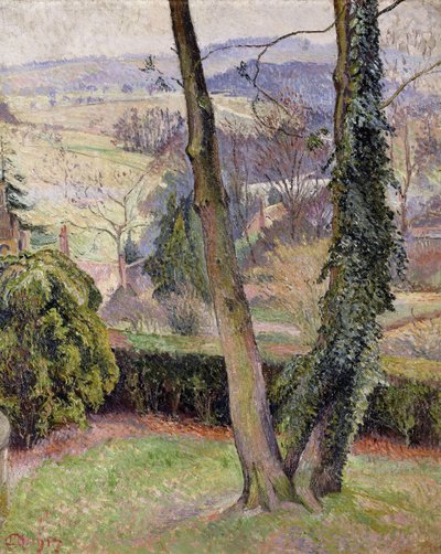 Frost und Nebel, Summerleaze, East Knoyle von Lucien Pissarro