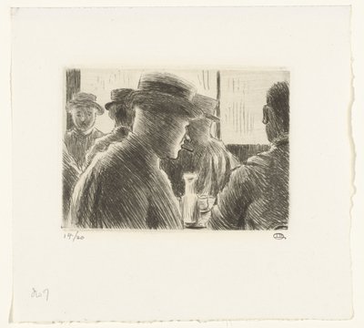 Männer in einem Café von Lucien Pissarro