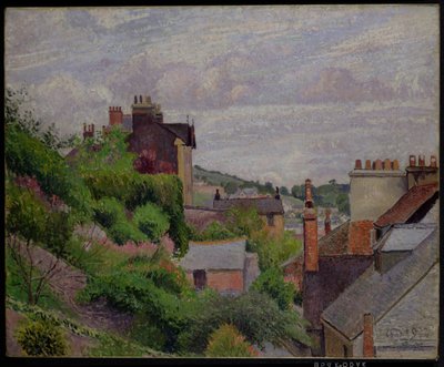 Die Dächer von Dartmouth von Lucien Pissarro