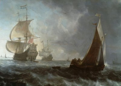 Holländische Kriegsschiffe von Ludolf Backhuysen