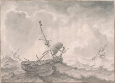 L.Backhuysen, Schiffe auf stürmischer See von Ludolf Backhuysen