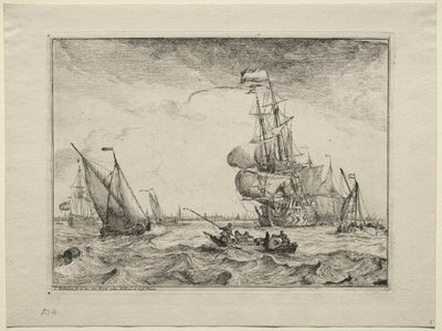 Schiffe unter vollen Segeln, 1701 von Ludolf Backhuysen