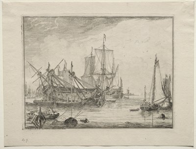 Schiffe in Reparatur, 1701 von Ludolf Backhuysen