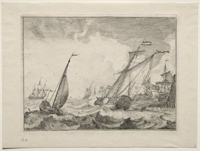 Schiffe in einem Sturm von Ludolf Backhuysen