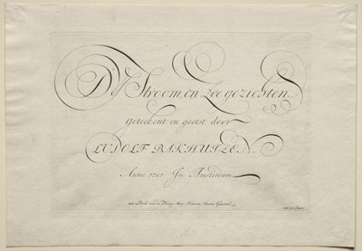 Der Fluss IJ und Seelandschaften, 1701 von Ludolf Backhuysen