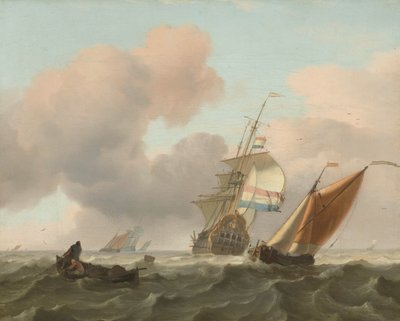 Stürmische See mit Schiffen von Ludolf Bakhuysen