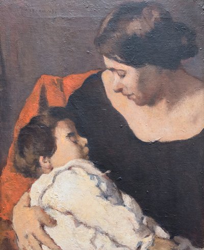 Frau mit Kind von Ludovico (1866 1941) Tommasi