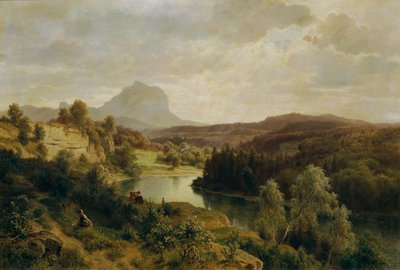 Die Traun und der Traunstein von Ludwig Halauska