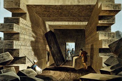 Innenraum des Jupitertempels von Luigi Mayer