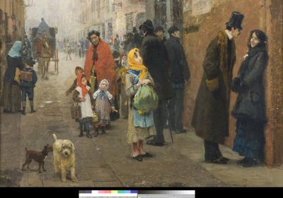 Eine Straße in Mailand von Luigi Rossi