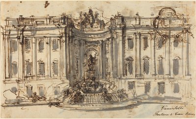 Vorschlag für den Trevi-Brunnen von Luigi Vanvitelli