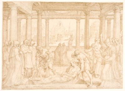 Der heilige Stephanus wird begraben von Maarten van Heemskerck