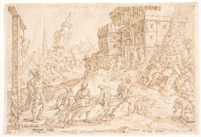 Der König von Aj wird begraben von Maarten van Heemskerck