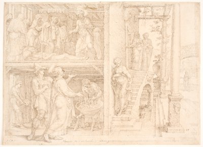 Petrus erweckt Tabita von Maarten van Heemskerck