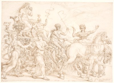 Triumphwagen. Neid von Maarten van Heemskerck