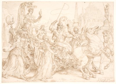 Triumphwagen. Superbia (Stolz) von Maarten van Heemskerck