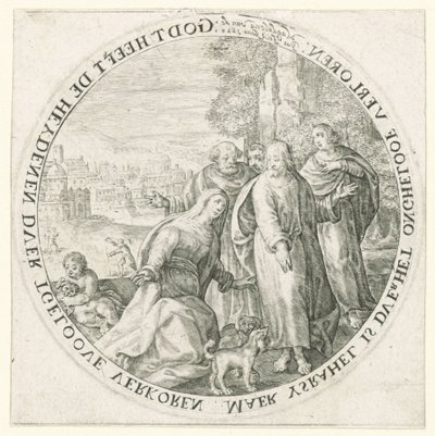 Christus und die kanaanäische Frau von Magdalena van de Passe