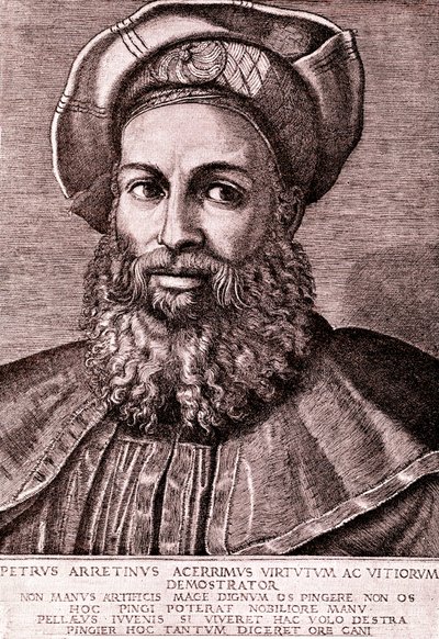 Pietro Aretino von Marcantonio (after) Raimondi