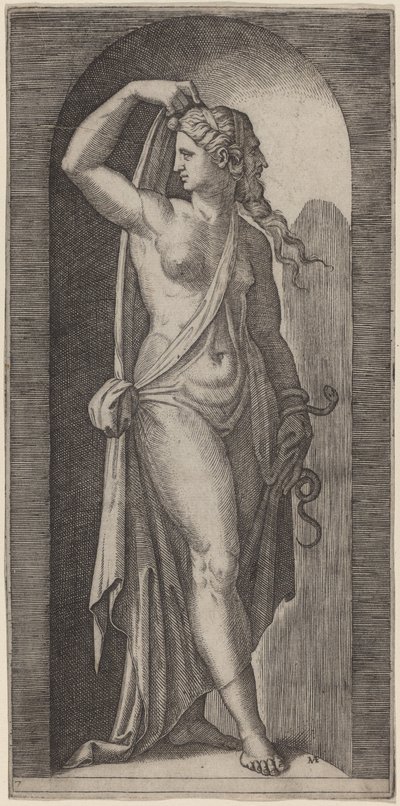 Klugheit von Marcantonio Raimondi after Raphael