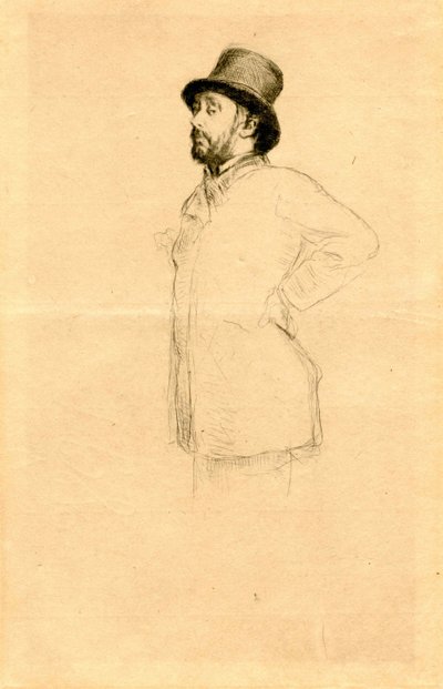 Edgar Degas mit Hut von Marcellin Gilbert Desboutin