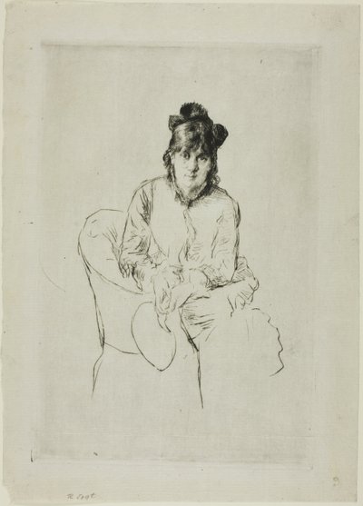 Porträt von Berthe Morisot von Marcellin Gilbert Desboutin