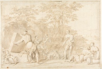 Jakob und Rahel am Brunnen von Marcantonio Franceschini