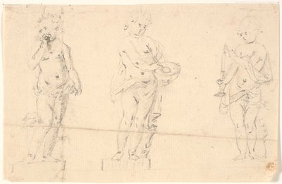 Studienblatt mit drei Putti von Marcus Tuscher