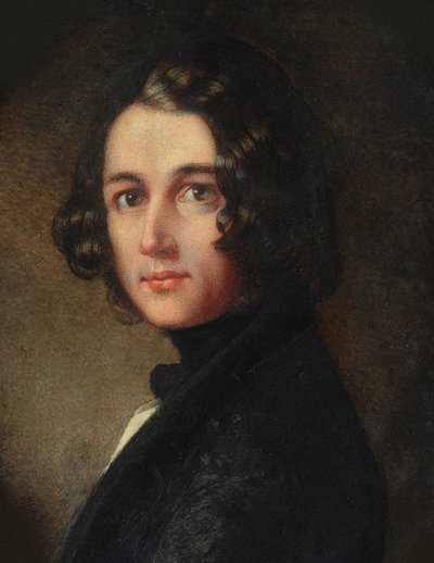 Porträt von Charles Dickens (Detail), 1843 von Margaret Gillies