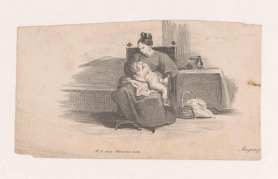 Mutter mit Kind von Marinus Adrianus van Straten